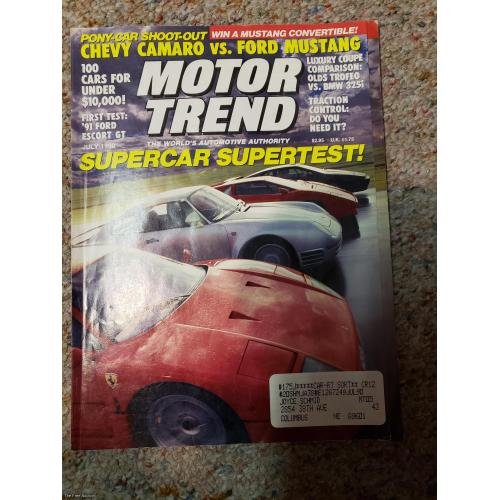 Motor Trend magazine - July 1990 Issue