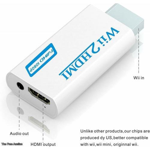 Wii to hdmi Converter,Adapter 1080p 720p Connector Output Video & 3.5mm Audio -
