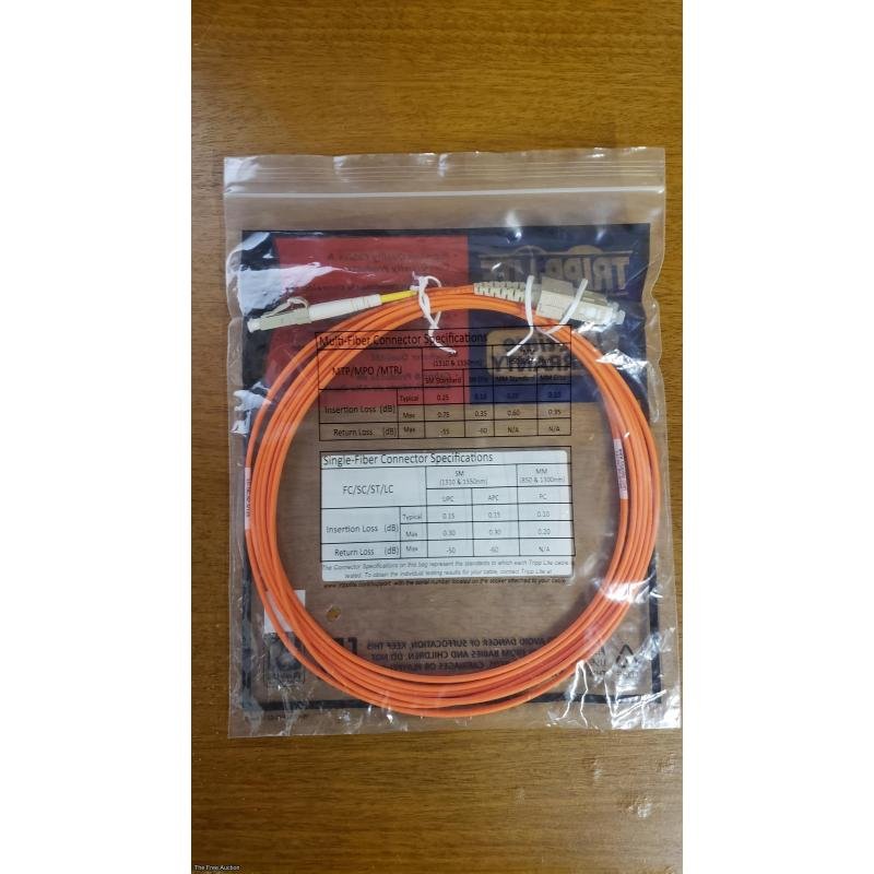 Tripp Lite N316-03M Fiber Optic Patch Cord, Lc/Sc, 3M, Orange - NEW