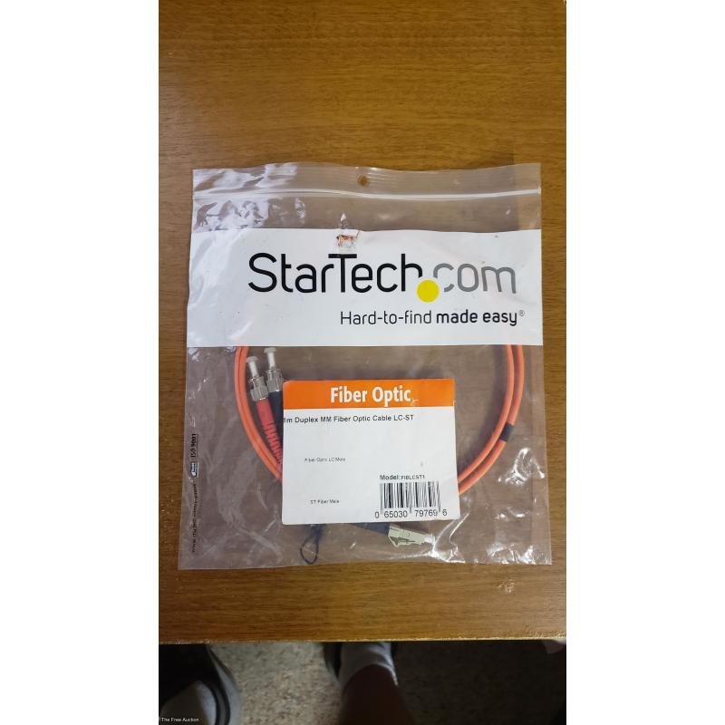 StarTech FIBLCST1 Fiber Optic Cable Multimode Duplex 62.5/125, 1m - Brand New