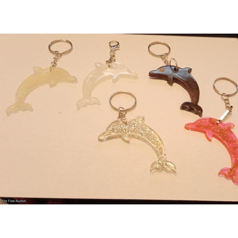 Dolphin Resin Keychains>>>>> Pick your Color>>>>>