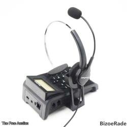 Bizoerade Hands-free Call Center Noise Cancellation Binaural Corded Headset Tele