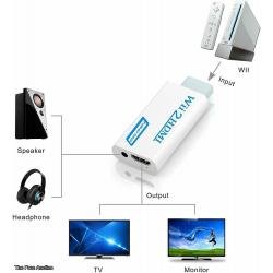 Wii to hdmi Converter,Adapter 1080p 720p Connector Output Video & 3.5mm Audio -