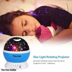 CELCUBE Night Light Lamp, Star Light Rotating Projector