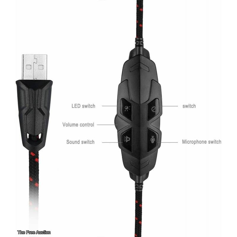 Onikuma K2 Gaming Headset, USB 7.1 Channel Gaming Headphone